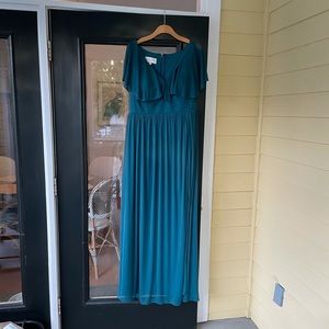 Azazie jael peacock bridesmaid dress nwt size 22